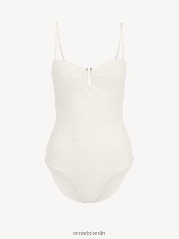 de Tamaris Frauen Badeanzug – Weiß/Kokosmilch 0LHV42459 Kleidung