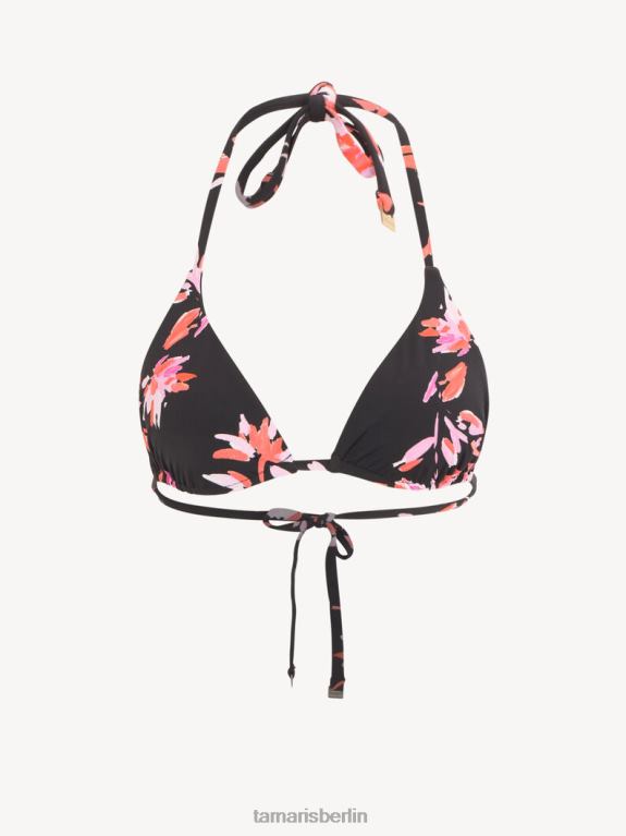 de Tamaris Frauen Bikinioberteil – schwarz/rosa Blumen-Aop 0LHV42363 Kleidung