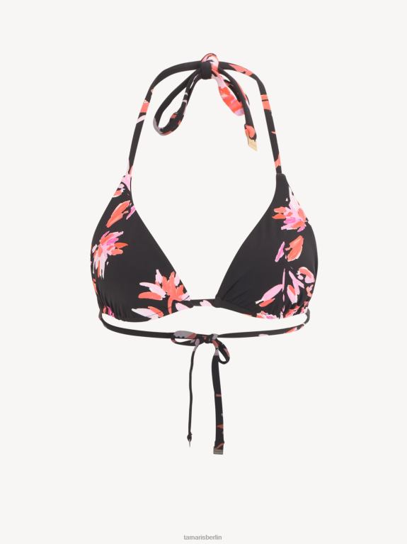 de Tamaris Frauen Bikinioberteil – schwarz/rosa Blumen-Aop 0LHV42363 Kleidung