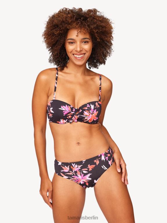 de Tamaris Frauen Bikinioberteil – schwarz/rosa Blumen-Aop 0LHV42564 Kleidung