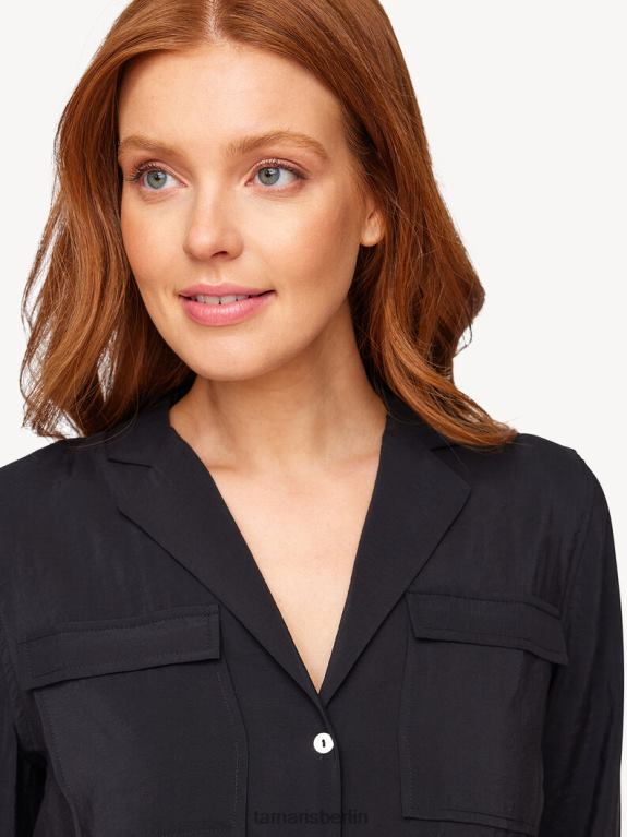 de Tamaris Frauen Bluse - Schwarz/Black Beauty 0LHV42422 Kleidung