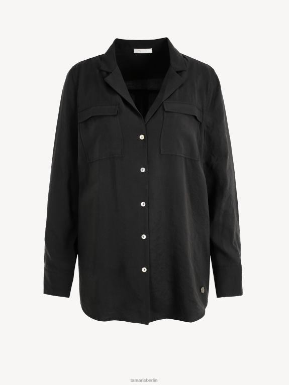 de Tamaris Frauen Bluse - Schwarz/Black Beauty 0LHV42422 Kleidung
