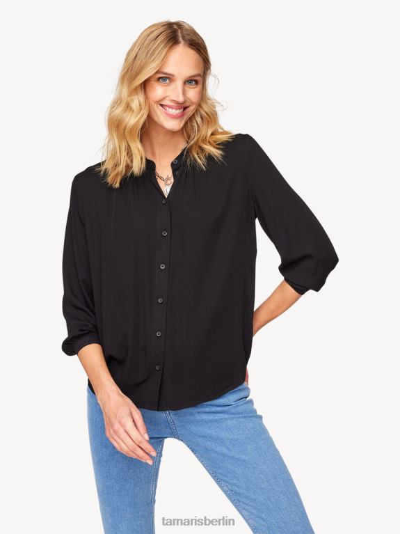 de Tamaris Frauen Bluse - Schwarz/Black Beauty 0LHV42509 Kleidung