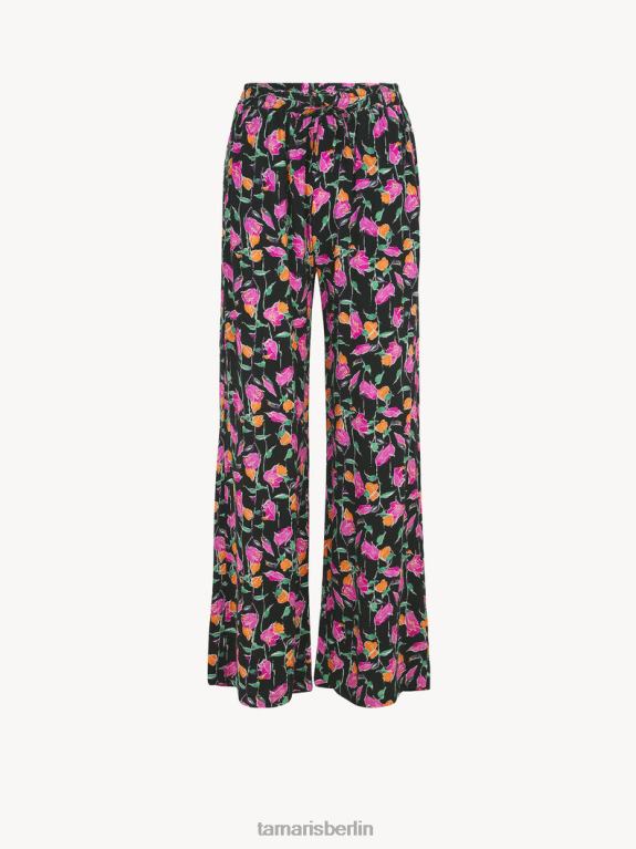 de Tamaris Frauen Hose - Black/Black Beauty Multicolor Flower Aop 0LHV42476 Kleidung