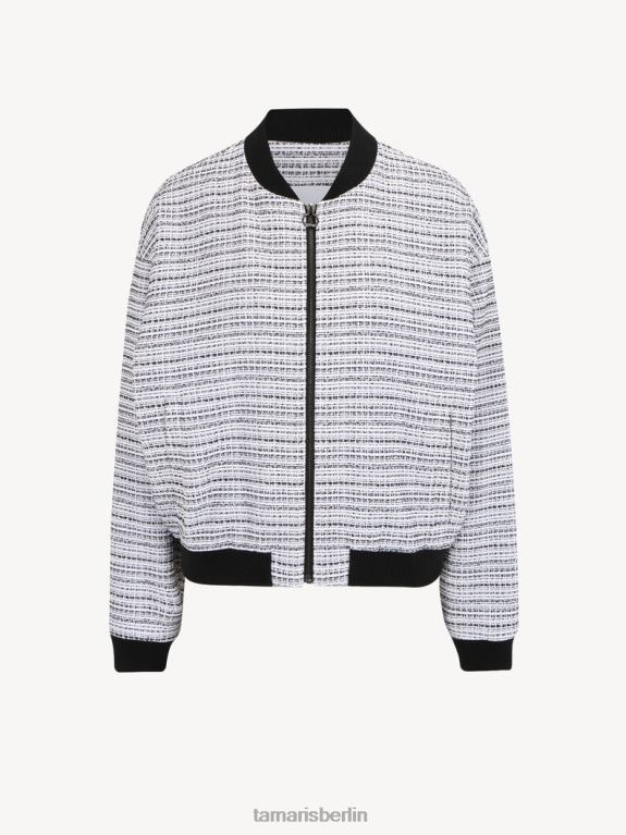de Tamaris Frauen Bomberjacke – Weiß/Offwhite/Schwarz 0LHV42390 Kleidung
