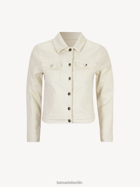 de Tamaris Frauen Jeansjacke - Beige/Papyrus 0LHV42558 Kleidung