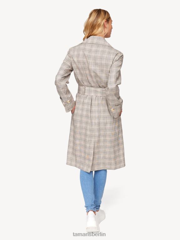 de Tamaris Frauen Trenchcoat - Hahnentrittmuster in Beige/Mondlicht 0LHV42412 Kleidung