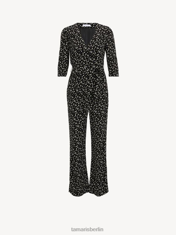 de Tamaris Frauen Jumpsuit - Schwarz/Schwarz Beauty Flower AOP 0LHV42482 Kleidung