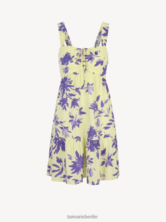 de Tamaris Frauen Kleid - Gelb/Limelight Flower AOP 0LHV42399 Kleidung