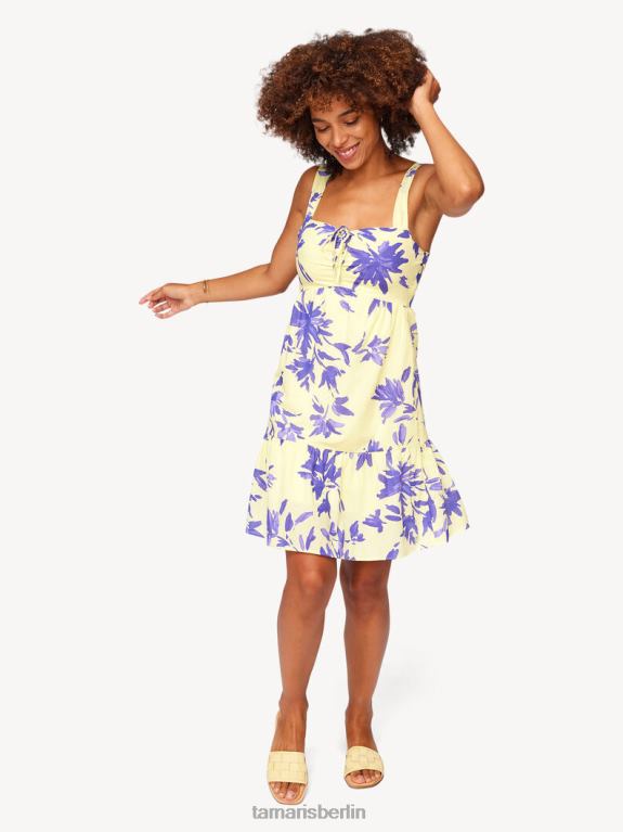 de Tamaris Frauen Kleid - Gelb/Limelight Flower AOP 0LHV42399 Kleidung