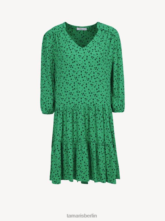 de Tamaris Frauen Kleid - Grün/Jelly Bean Flower AOP 0LHV42414 Kleidung