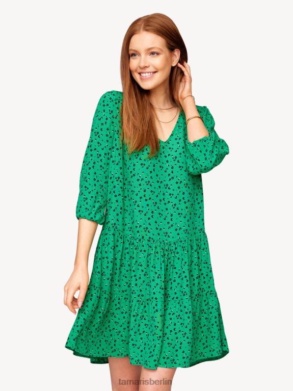 de Tamaris Frauen Kleid - Grün/Jelly Bean Flower AOP 0LHV42414 Kleidung