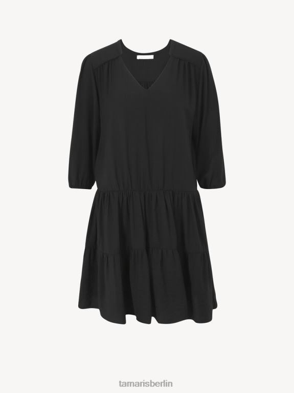 de Tamaris Frauen Kleid - Schwarz/Schwarze Schönheit 0LHV42462 Kleidung