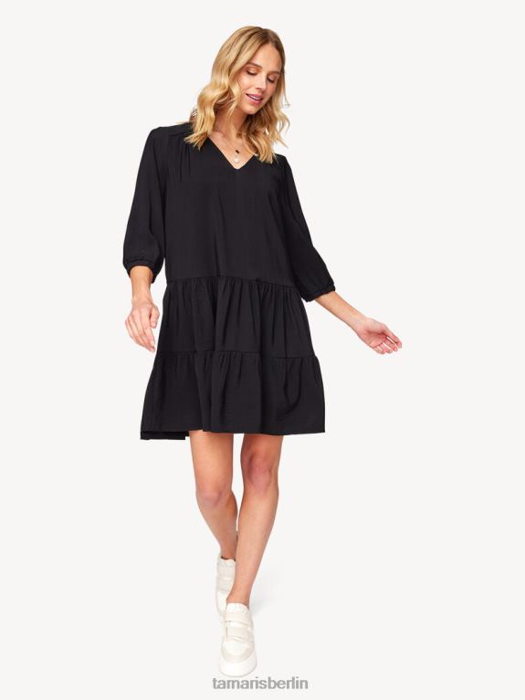 de Tamaris Frauen Kleid - Schwarz/Schwarze Schönheit 0LHV42462 Kleidung