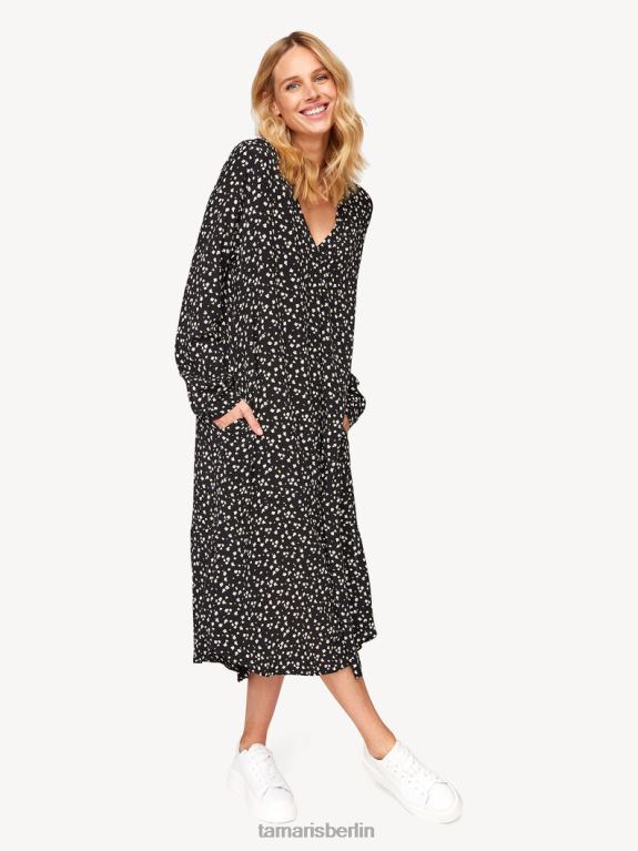 de Tamaris Frauen Kleid - black/black beauty flower aop 0LHV42415 Kleidung