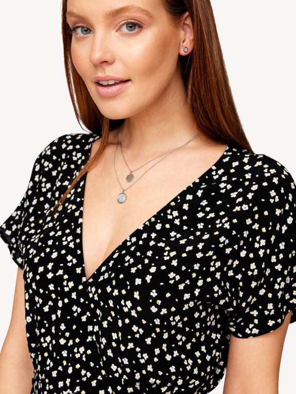 de Tamaris Frauen Kleid - black/black beauty flower aop 0LHV42578 Kleidung
