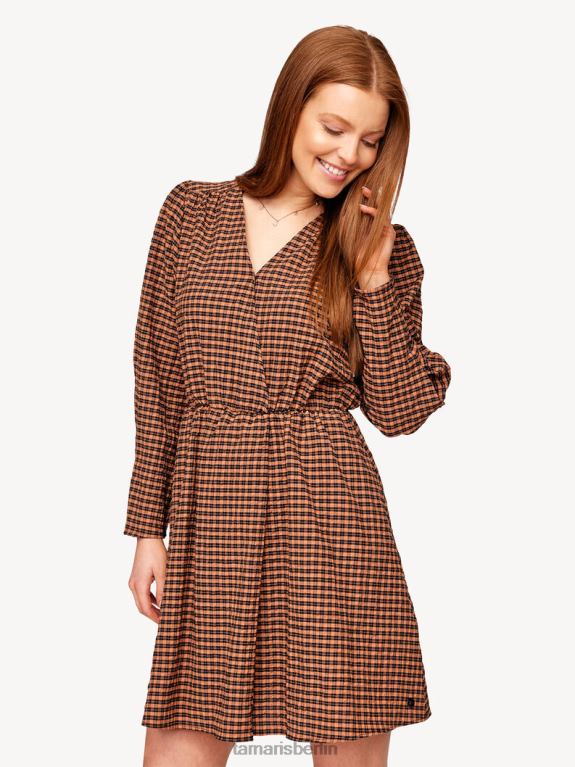 de Tamaris Frauen Kleid - braun/pekannussbraun kariert 0LHV42397 Kleidung