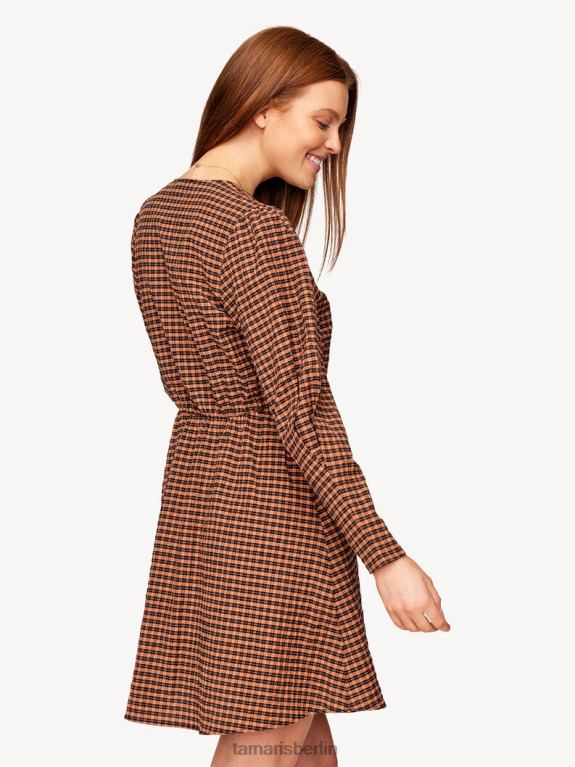 de Tamaris Frauen Kleid - braun/pekannussbraun kariert 0LHV42397 Kleidung