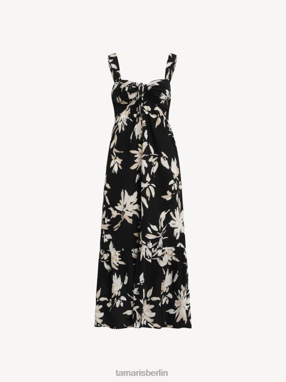 de Tamaris Frauen Kleid - schwarz/schwarzes Blumenaop 0LHV42402 Kleidung