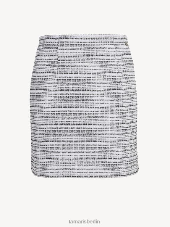 de Tamaris Frauen Rock - Weiß/Offwhite&Schwarz 0LHV42455 Kleidung