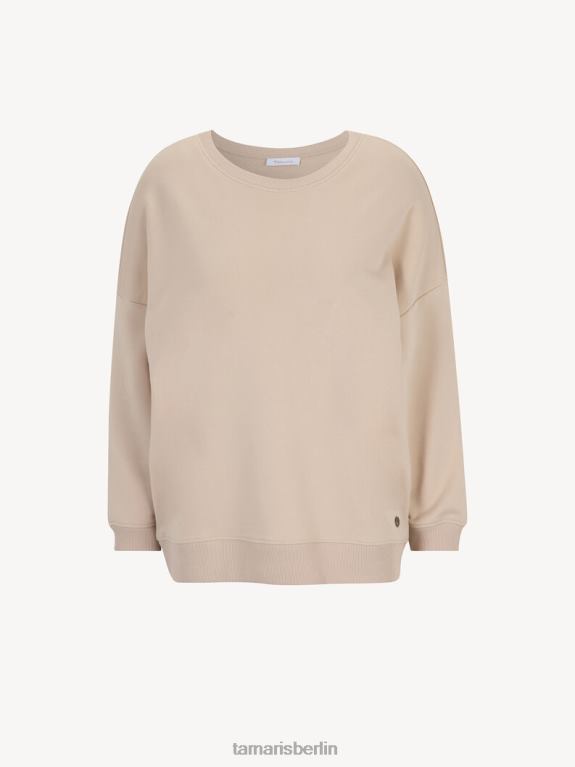 de Tamaris Frauen Sweatshirt - Beige/Mondlicht 0LHV42391 Kleidung