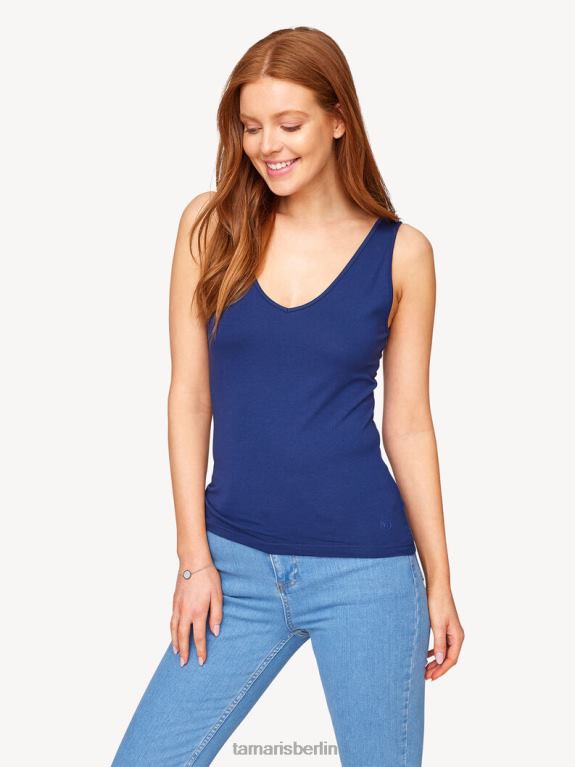 de Tamaris Frauen Oberteil - Blau/Mittelalterblau 0LHV42472 Kleidung