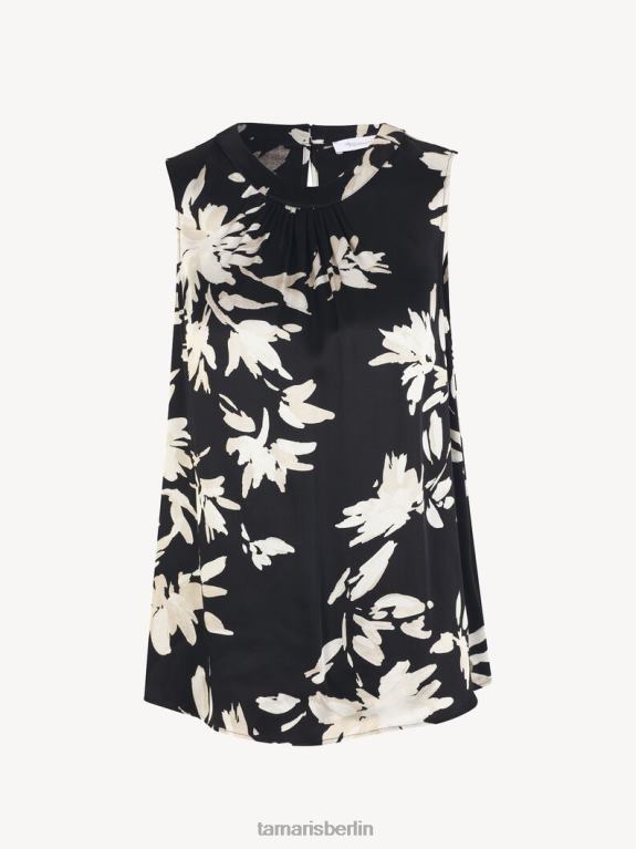 de Tamaris Frauen Oberteil – schwarz/schwarzes Blumen-Aop 0LHV42507 Kleidung