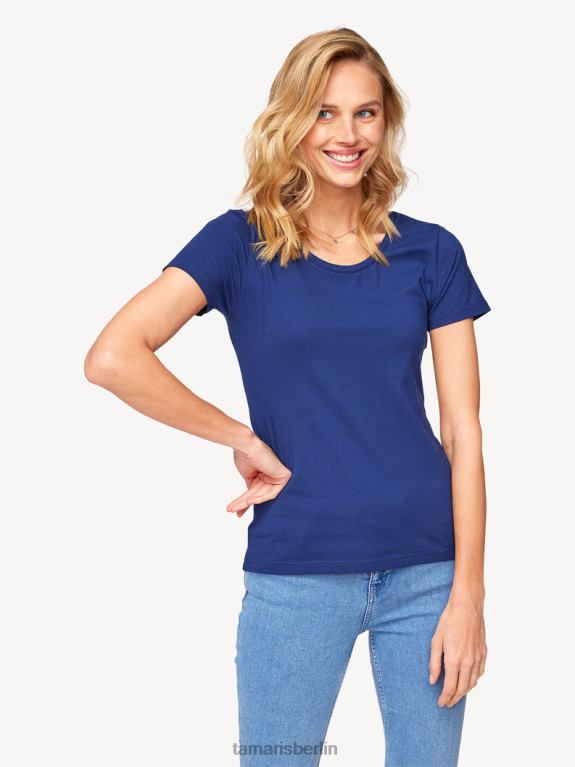 de Tamaris Frauen T-Shirt - Blau/Mittelalterblau 0LHV42420 Kleidung