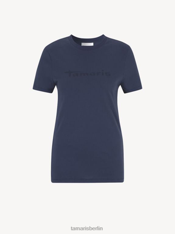 de Tamaris Frauen T-Shirt - Blau/Mittelalterblau 0LHV42425 Kleidung