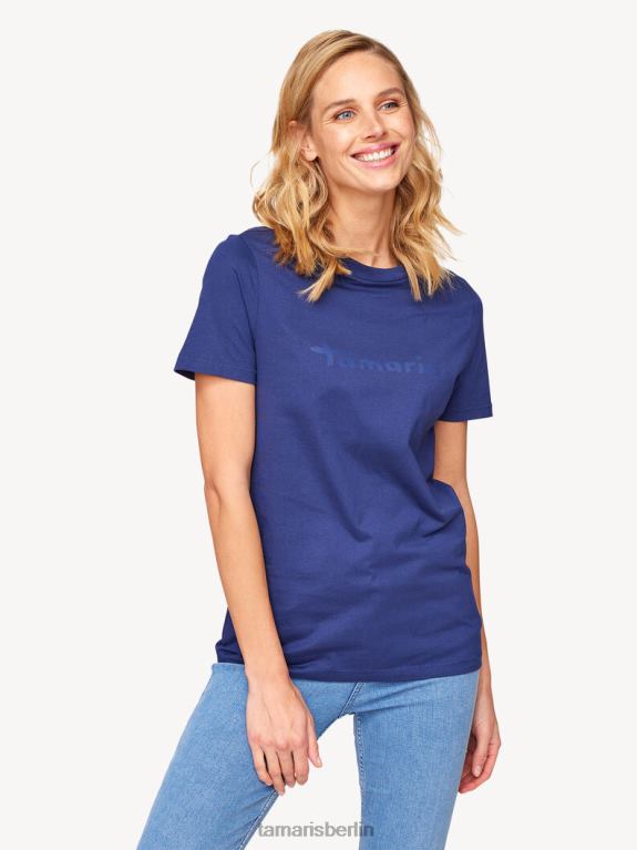 de Tamaris Frauen T-Shirt - Blau/Mittelalterblau 0LHV42425 Kleidung