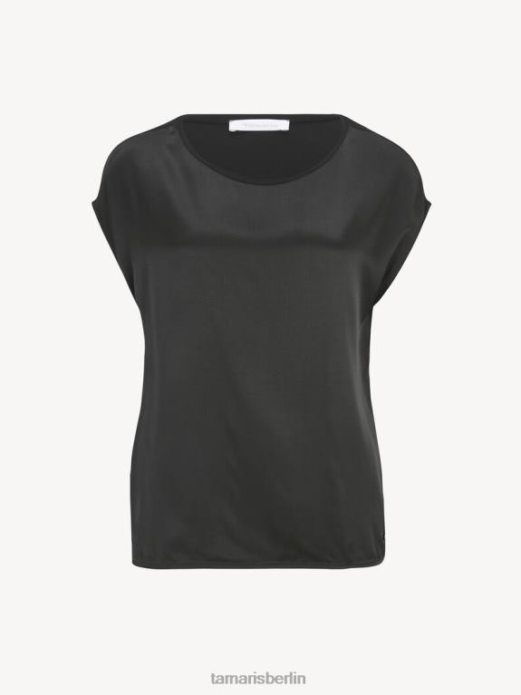de Tamaris Frauen T-Shirt - Schwarz/Schwarze Schönheit 0LHV42566 Kleidung
