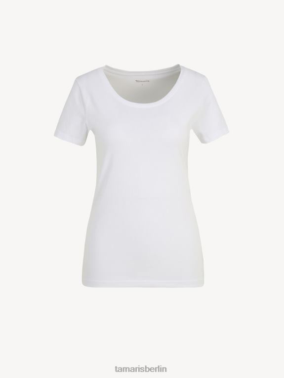 de Tamaris Frauen T-Shirt - weiß/hellweiß 0LHV42536 Kleidung
