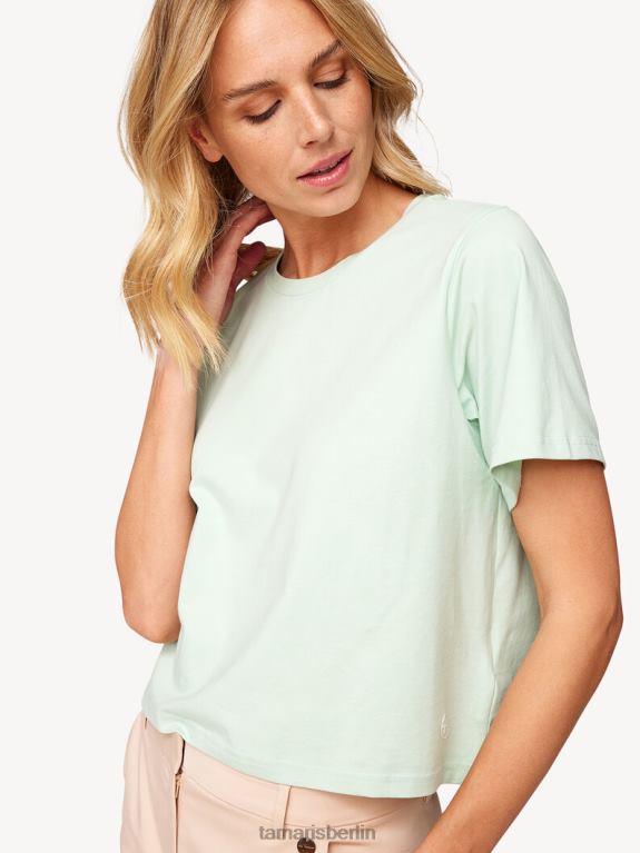 de Tamaris Frauen Übergroßes T-Shirt – Grün/hauchdünnes Grün 0LHV42458 Kleidung