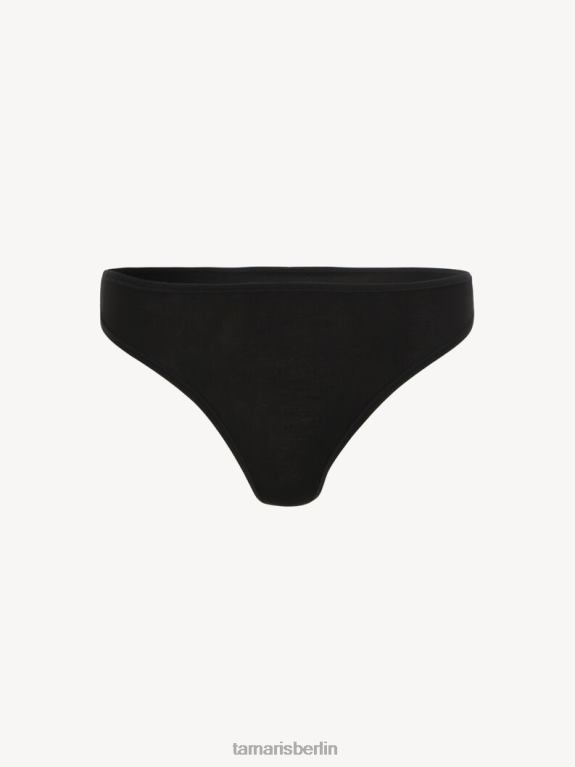 de Tamaris Frauen Tanga – Schwarz/Tiefschwarz 0LHV42479 Kleidung
