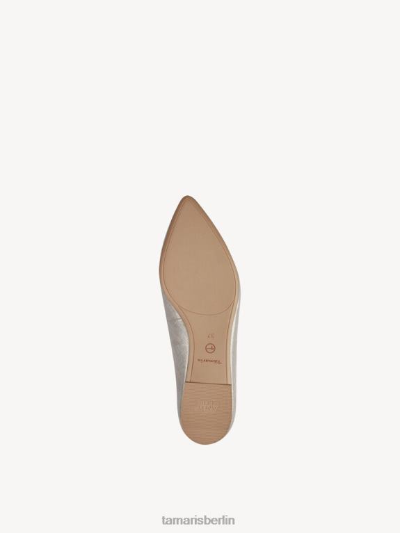 de Tamaris Frauen Ballerina - Gelb/Hellgold struk. 0LHV41241 Schuhe