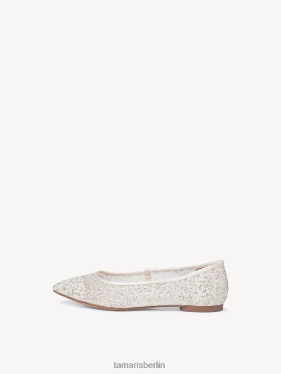 de Tamaris Frauen Ballerina - Glamour Beige/Elfenbein 0LHV41101 Schuhe