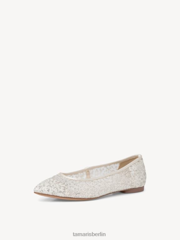 de Tamaris Frauen Ballerina - Glamour Beige/Elfenbein 0LHV41101 Schuhe