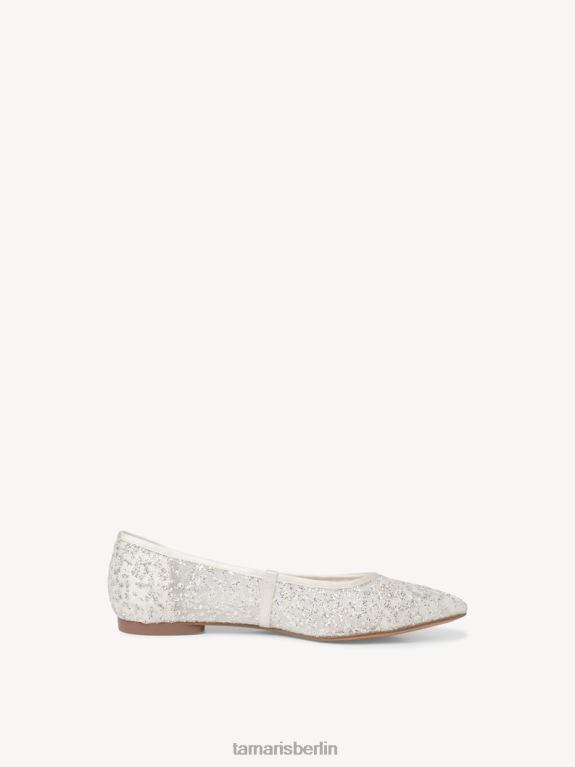de Tamaris Frauen Ballerina - Glamour Beige/Elfenbein 0LHV41101 Schuhe