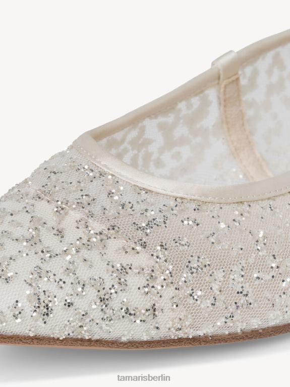 de Tamaris Frauen Ballerina - Glamour Beige/Elfenbein 0LHV41101 Schuhe