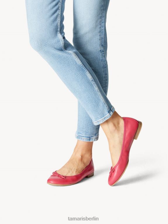 de Tamaris Frauen Ballerina aus Leder – Rosa/Fuchsia 0LHV41646 Schuhe