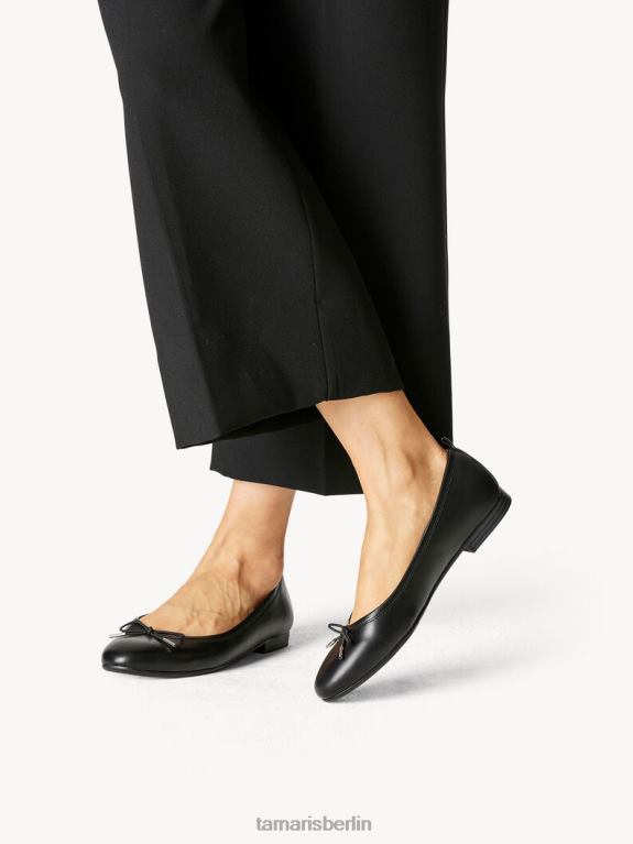 de Tamaris Frauen Ballerina - schwarz/schwarz matt 0LHV41812 Schuhe