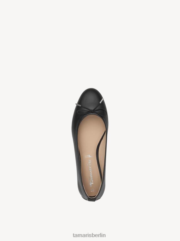 de Tamaris Frauen Ballerina - schwarz/schwarz matt 0LHV41812 Schuhe