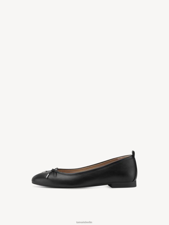 de Tamaris Frauen Ballerina - schwarz/schwarz matt 0LHV41812 Schuhe