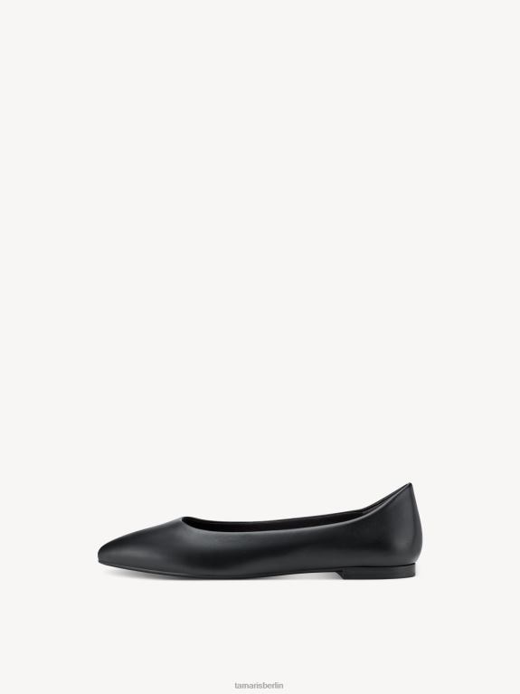 de Tamaris Frauen Ballerina - schwarz/schwarz matt 0LHV4997 Schuhe