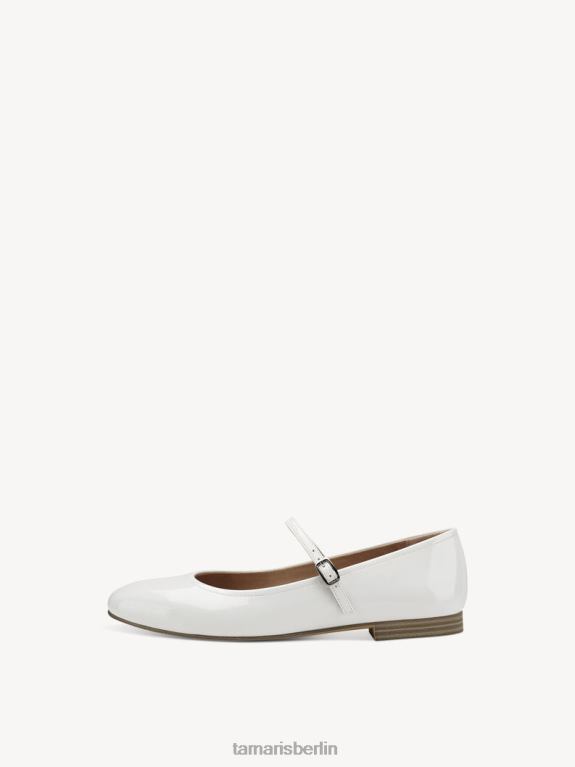 de Tamaris Frauen Ballerina - weiß/weißes Lackleder 0LHV41062 Schuhe
