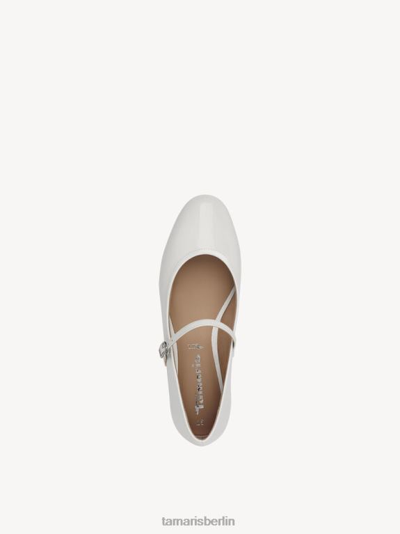 de Tamaris Frauen Ballerina - weiß/weißes Lackleder 0LHV41062 Schuhe