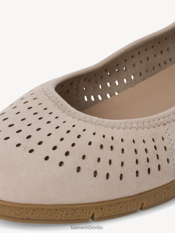 de Tamaris Frauen Lederballerina - Beige 0LHV4859 Schuhe