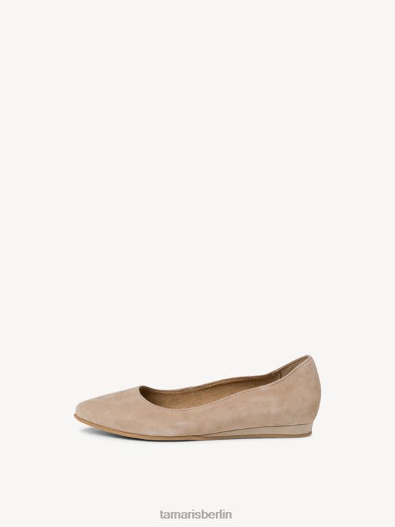 de Tamaris Frauen Lederballerina - Beige/Taupe 0LHV41344 Schuhe