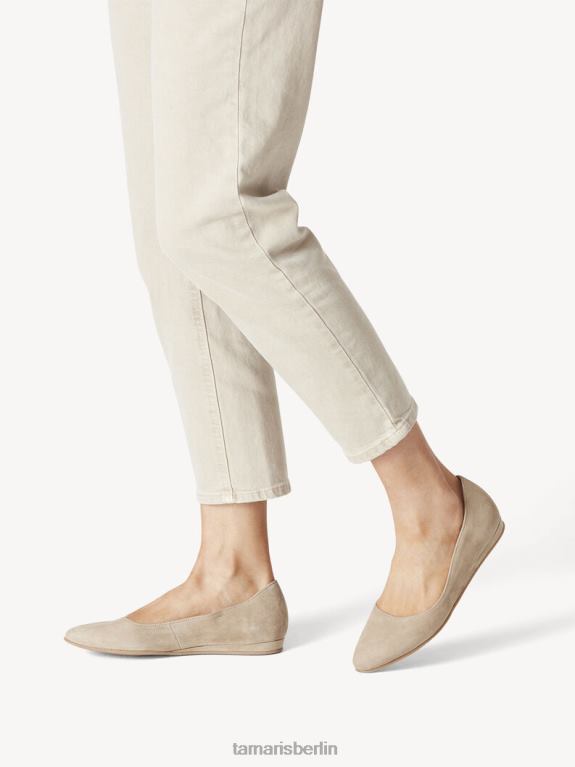de Tamaris Frauen Lederballerina - Beige/Taupe 0LHV41344 Schuhe