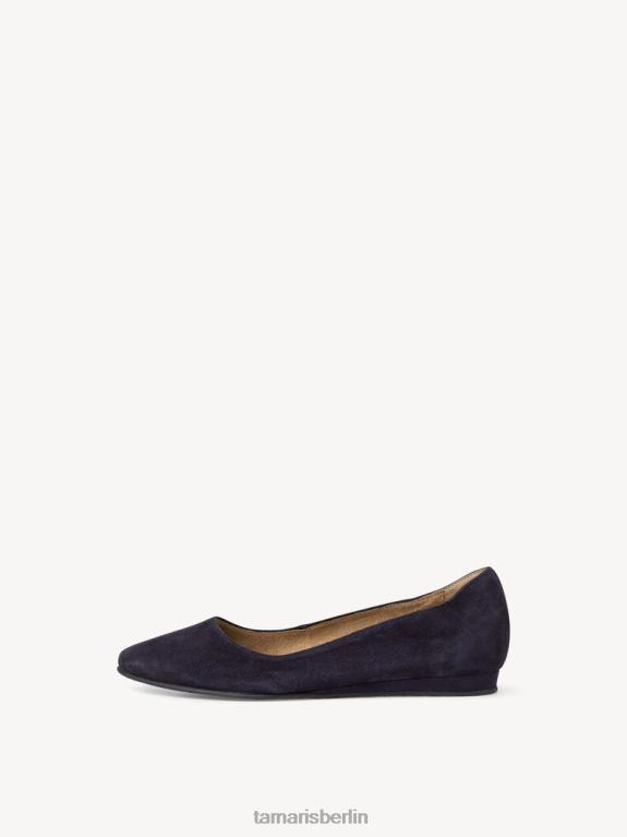 de Tamaris Frauen Lederballerina - Blau/Marine 0LHV4384 Schuhe